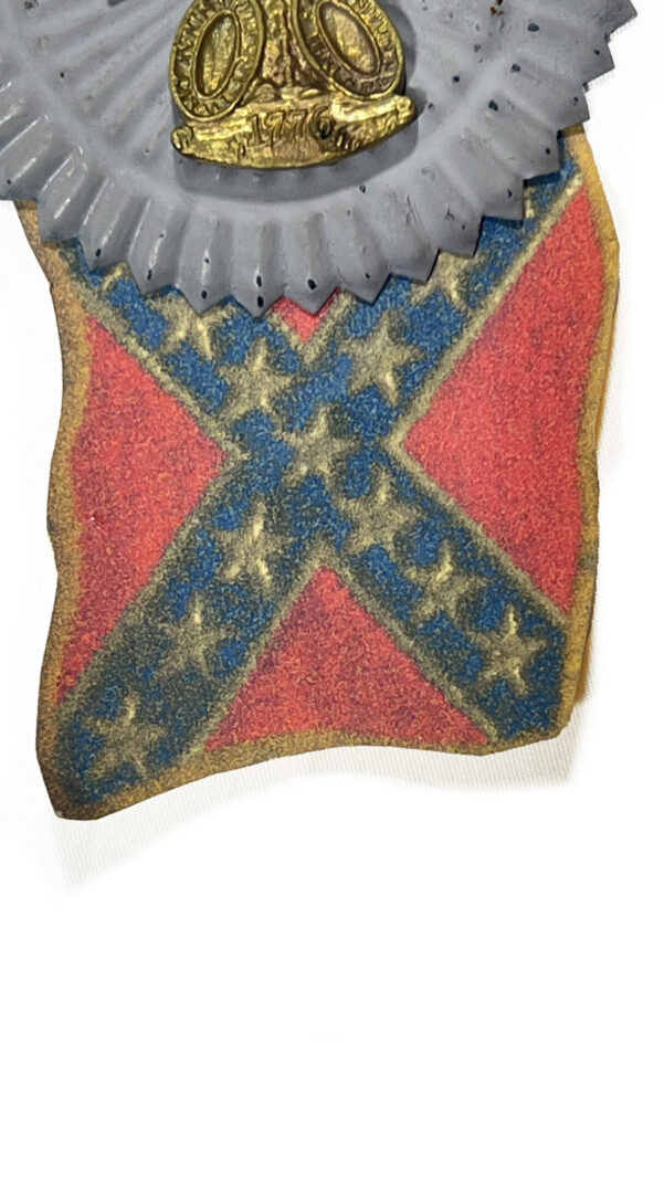 Rare US Civil War South Carolina Palmetto CSA Confederate Veteran's (UCV) Hat Cockade c. 1890 - Image 7