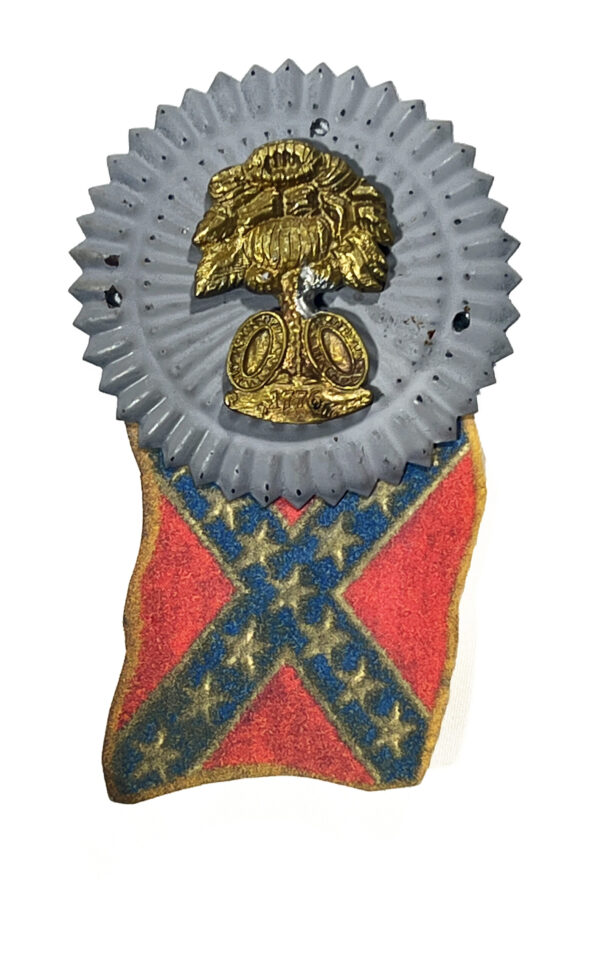 Rare US Civil War South Carolina Palmetto CSA Confederate Veteran's (UCV) Hat Cockade c. 1890 - Image 5