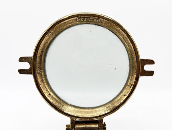 Vintage Marine 8" Solid Brass 2 Dog Porthole & Tempered Glass Window Stamp N-375 - Image 8