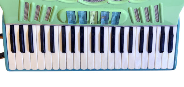 Funky 50's Era Green & Teal Crucianelli Video 120 Bass 3/4 LMH Piano Accordion - Image 4